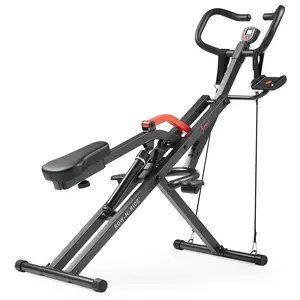 Sunny Health & Fitness Row-N-Ride Squat Assist Trainer, Home Gym Workout Fitness, 12-Level Hydraulic Resistance, Self-Leveling Pedals, Performance Monitor, Hybrid Rower Motion Sunny Health & Fitness Row-N-Ride Squat Assist Trainer, Home Gym Workout Fitness, 12-Level Hydraulic Resistance, Self-Leveling Pedals, Performance Monitor, Hybrid Rower Motion