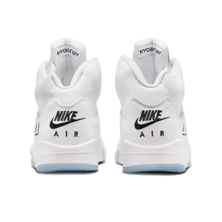 brand new pure white solid light ice blue sole retro high top basketball sneakers breathable mesh leather mixed unisex simple trendy casual sports trainers