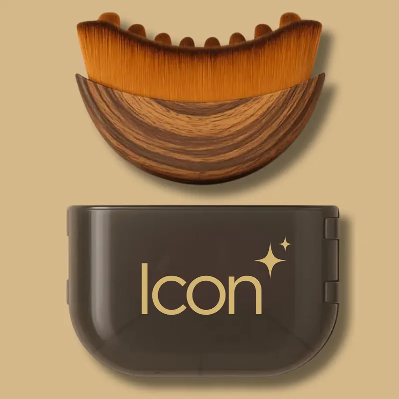 Icon Lymphatic Contour Beauty Brush - Reduces Puffiness, Restores Facial Definition,Beauty Brushes