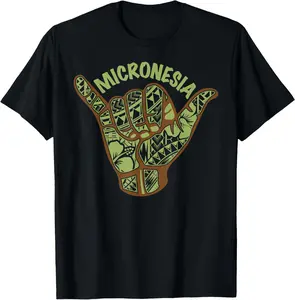 Micronesian Cultural Vintage Graphic Tees Menswear Casual Cotton Streetwear T Shirts for Women