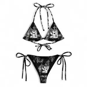 Y2K Inspired Cyber Sigilism Grunge Goth Bikini