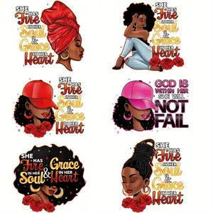 Latest 6-Piece DIY Heat Transfer Stickers Set, DIY Creativity, Colorful Plastic Glue for Girls' Fashion Clothing, Perfect for T-Shirts, Jackets, Jeans