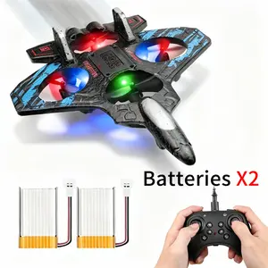 Remote control flying toys Plane,Fighter Jet Helicopter RC Plane Drones for Kids,Airplane Aircrafts for Boys and Girls Jet RC Helicopter Drone Lights Altitude Hold 360° Flip 1 Rechargeable Batteries Easter Toy,control plane fighter jet child