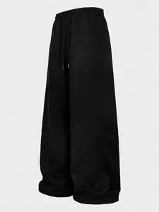 Men's Minimalist Loose-Fit Knit Sports Pants, Athleisure Style Sports Casual Pants, Casual Home Wear, Versatile Comfortable Bottoms for Fall Winter Daily Streetwear