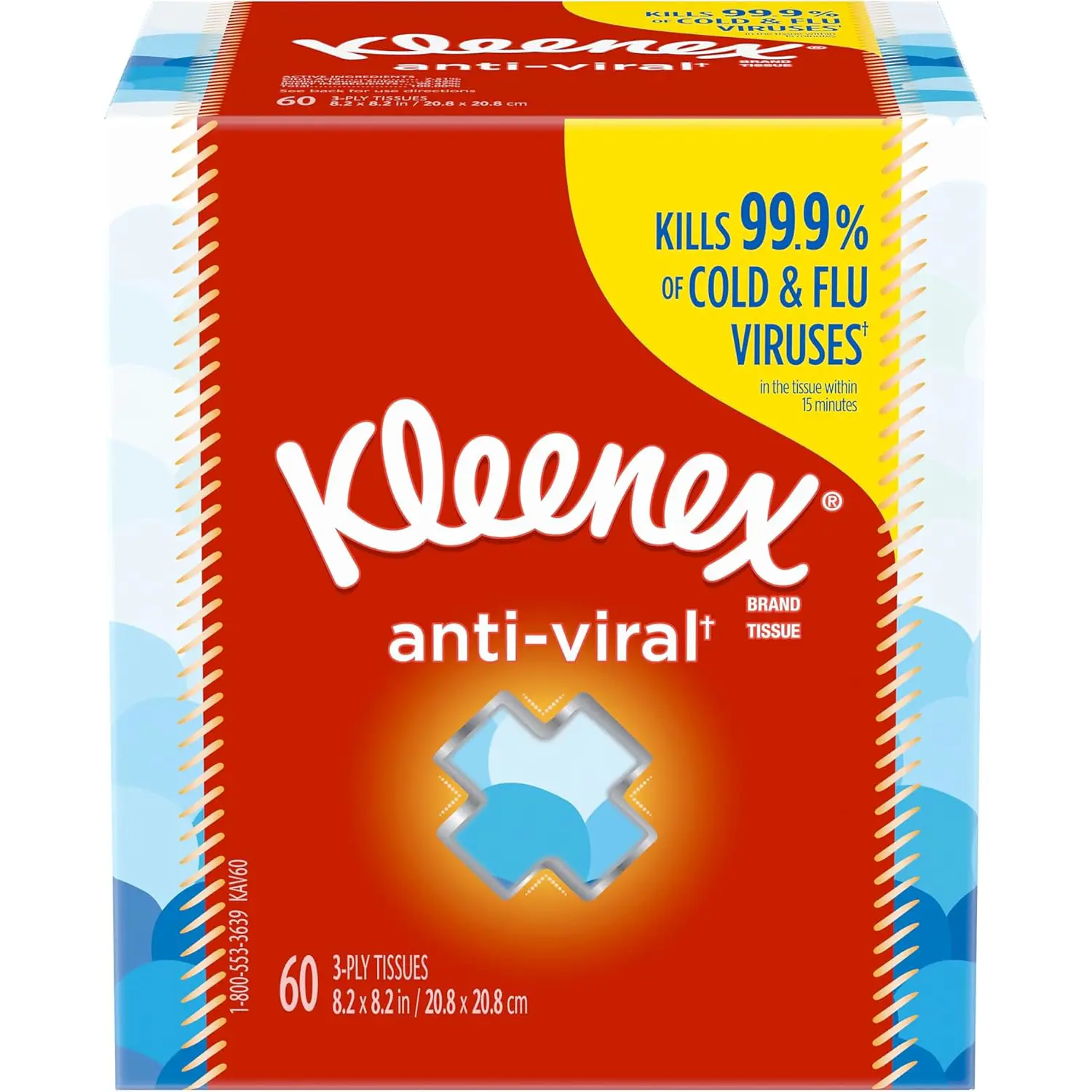 Kleenex Anti-Viral† Facial Tissues, 68 ct, (Pack of 27)