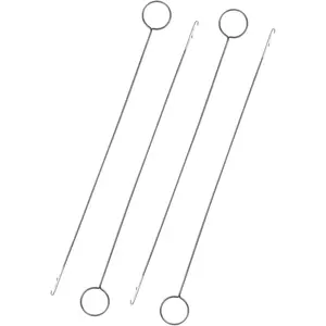 4 Pcs Point Loop Turner Sewing Tool, Tongue Crochet Tool Latch Hook Tool for Silicone Beads Belts Strips DIY Accessories