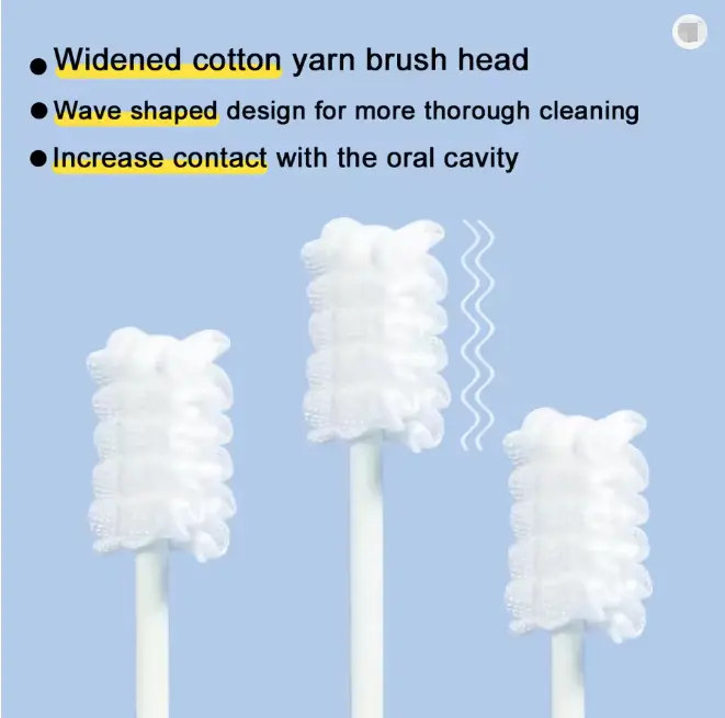 30-90PCS Disposable Baby Tongue Cleaner Soft Gauze Cotton Swabs, Newborn Oral Toothbrush for 0-36 Months Infant Tongue Washing, Must Have Baby Registry Essential & Gentle Toddler Mouth Care Hack