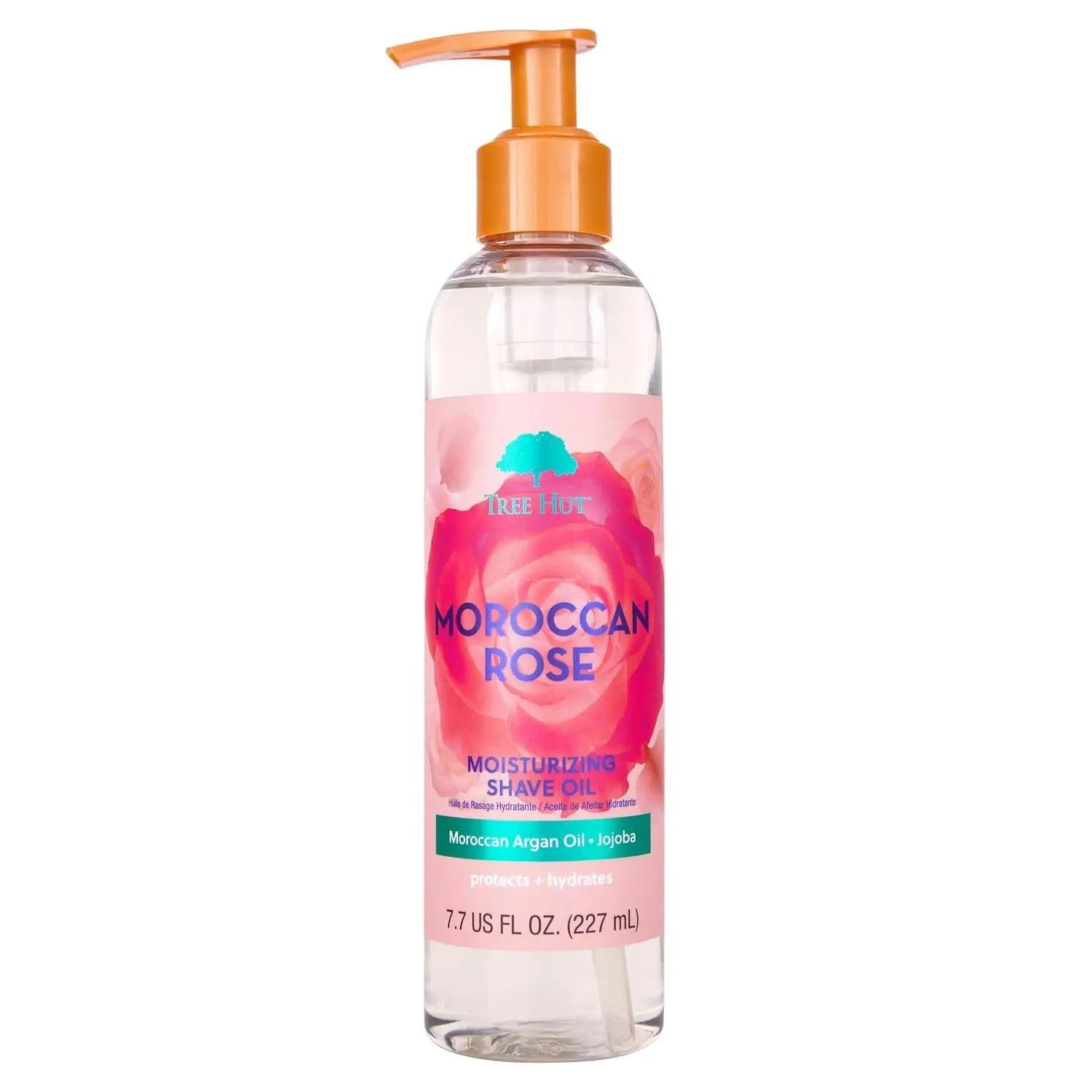 Tree Hut Moroccan Rose Moisturizing Shave Oil, 7.7 Fl Oz | Nourishing Gel-to-Oil Formula for a Close, Smooth Shave, Made with Shea Butter, For All Skin Types