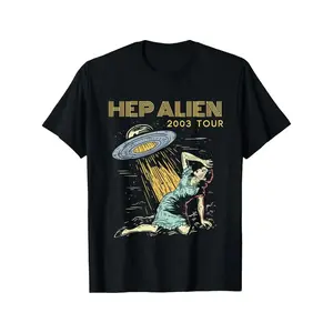 🌷  Hep Alien Band Pop Culture Graphic Tee, Comfortable and Loose Fit, Retro TV Show Merch