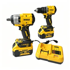 DEWALT Wireless Tool Kit | Handheld Drill Kit + Wrench Kit, Wall Killer & Screw Terminator, 1/2-inch 3-in-1 High Torque Precision Wrench, Perfect for Outdoor and Home Repairs, The Perfect Father's Day/Husband's Day Gift for Men, Comes with Storage Box