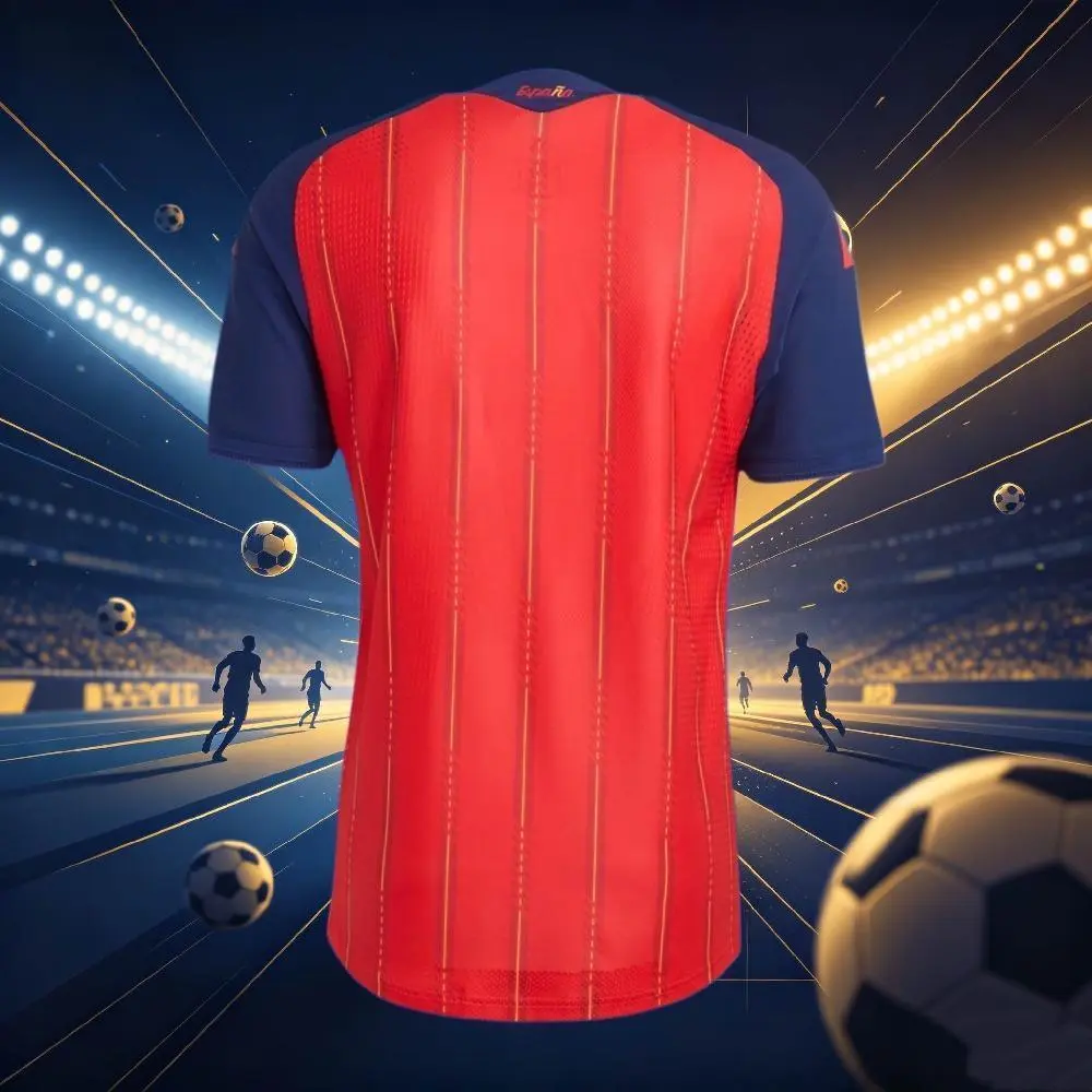 2026 Spain 19# Lamine Yamal Home Red and Away Beige Soccer Jersey 20# Pedri Long Sleeve and Short Sleeve Jersey