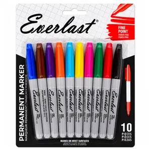 Everlast Fine Point Permanent Marker Set 10 Assorted Colors
