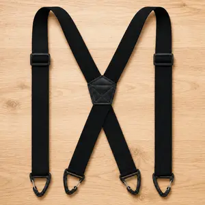 X Adjustable X Back Suspenders 1.5 Inch Heavy Duty Work Suspenders for Men Women, Elastic Clip-On Straps for Warehouse Moving Driving Outdoor Work