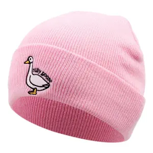 Cozy Winter Warm Funny Goose Knitted Beanie Hat - Silly Goose Skull Cap for Hip Hop Style | Unisex Knit Hat for Men & Women