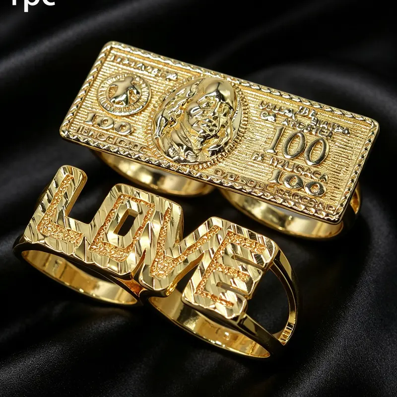 Men's Fashionable Engraved Vintage Embossed Fashion Rings, Perfect Party Jewelry Gift for Halloween Christmas Valentine's Day Birthdays