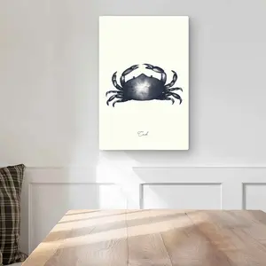 212 MAIN Blue Crab Marine Life Metal Wall Art - 12x18 in Vibrant Aluminium Print, Aquatic/Beach/Marine Wall Arts, Nature-Inspired Home Decor for Bathroom, Aquatic Wall Arts