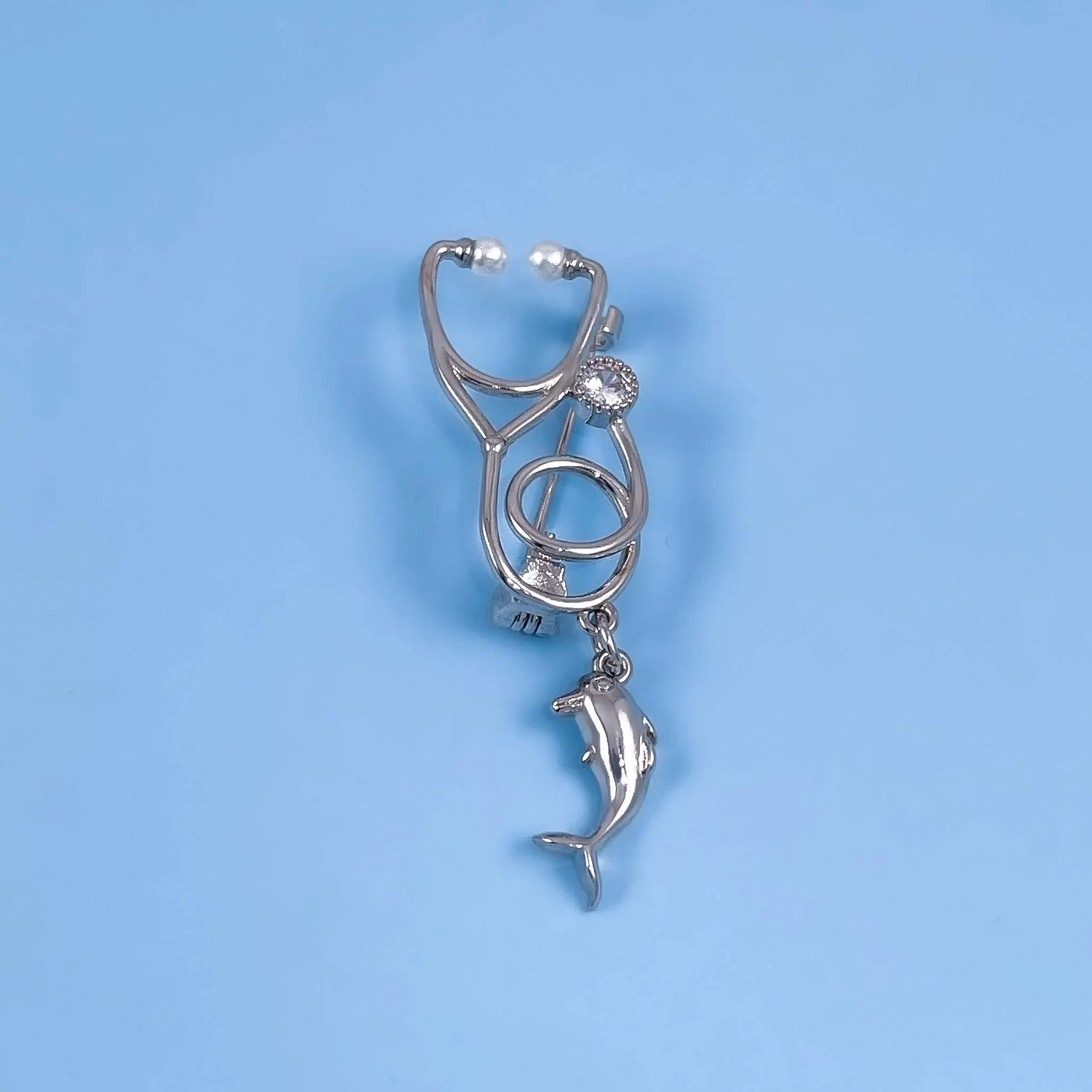 Dainty Dolphin Stethoscope Pin
