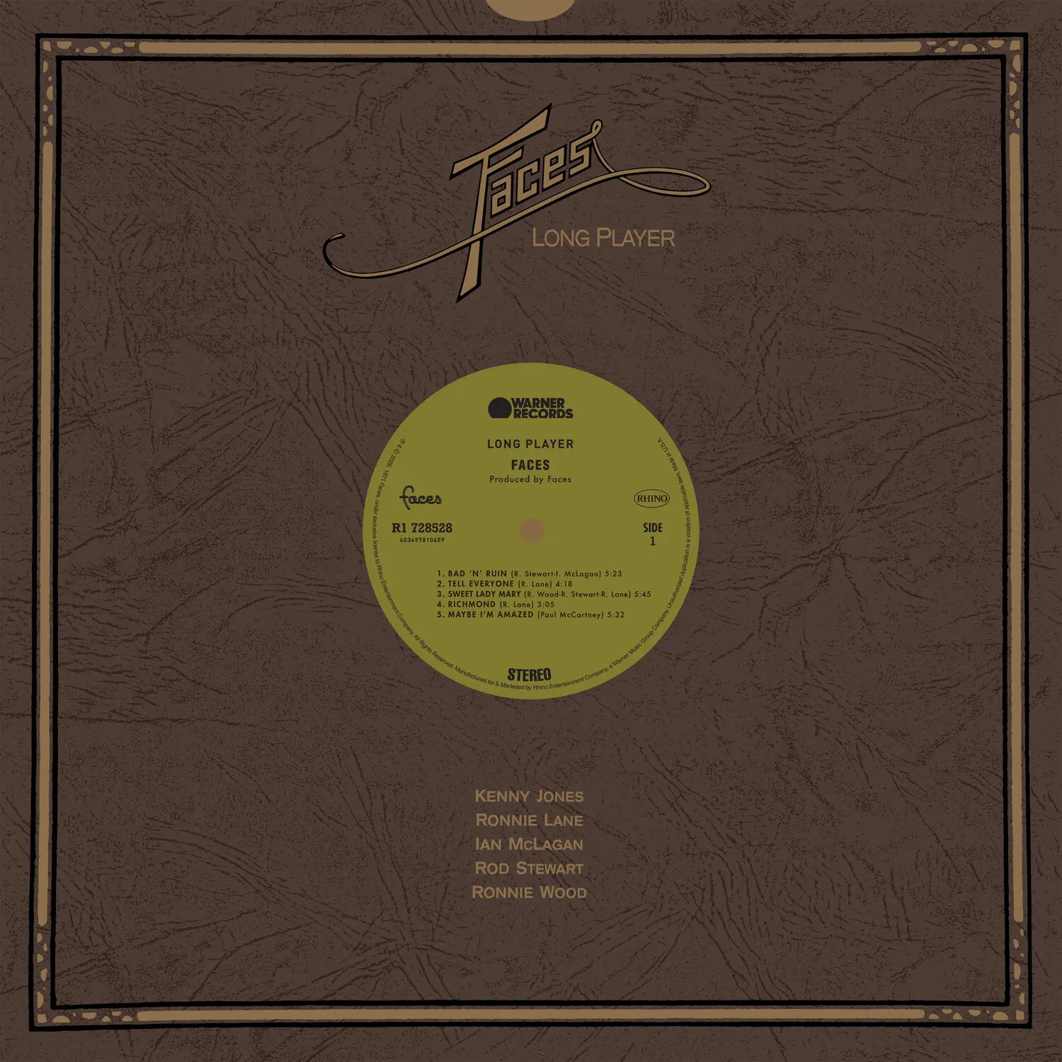 Faces - Long Player  [VINYL RECORD - LP] Ltd Ed