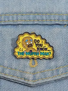 Shrek Gingy Comedy Animation Enamel Pin Classic Cartoon Movie Quote Design with Do You Know The Muffin Man Classic Scene Enamel Badge for Backpack Jacket Decoration Gift for Film Fans Collectors Nostalgic Accessories