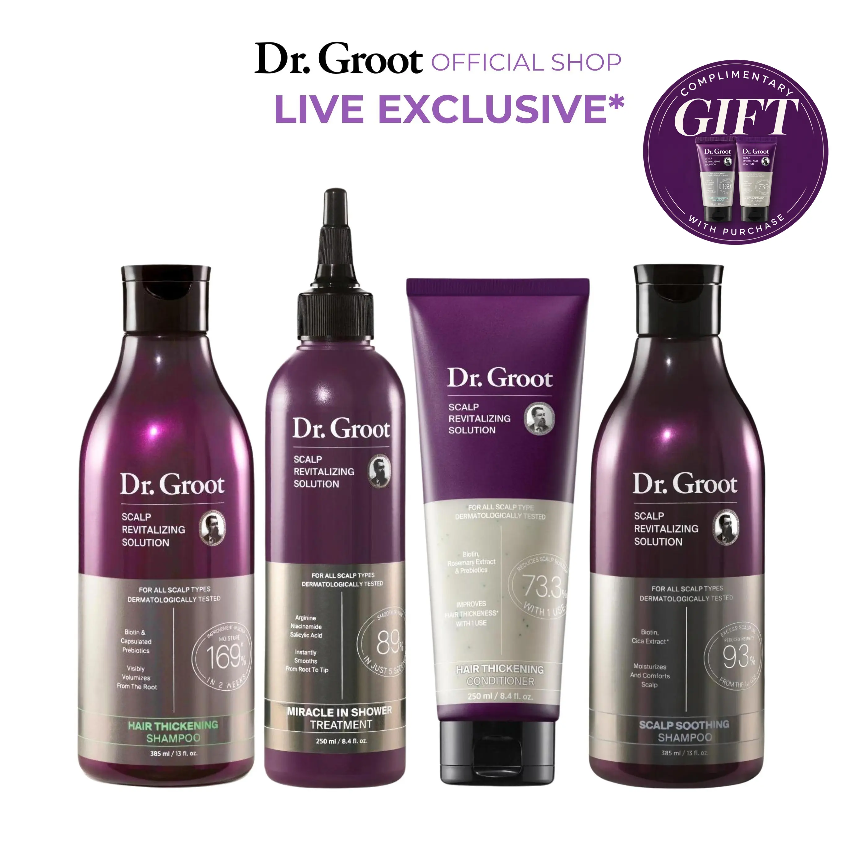 [LIVE EXCLUSIVE] Dr. Groot 3-Step Bundle + Scalp Soothing Shampoo