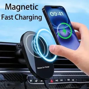 Car Magnetic Fast Charging, Wireless Charging Positioning Mobile Phone Holder In The Car Mobile Phone Charger Car Phone Holder Wireless Charger Car Air Vent Magnetic Bracket For IPhone 12 13 14 15 Pro/Plus/Pro Max Samsung Xiaomi