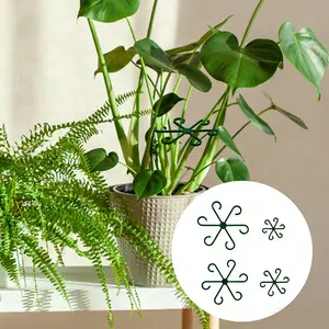 Durable Plastic Plant Support Stakes Set of 4, Reusable Indoor Outdoor Climbing Frame, Versatile Use, Suitable for Outdoor Greenery, Flowers, Vines, Pots, Gardens