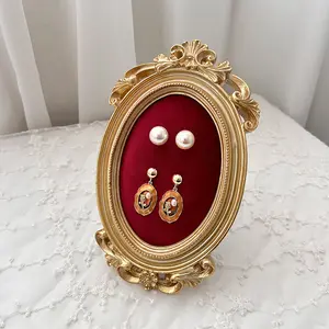 Resin photo frame Nordic wind bag cloth jewelry storage necklace earrings display rack