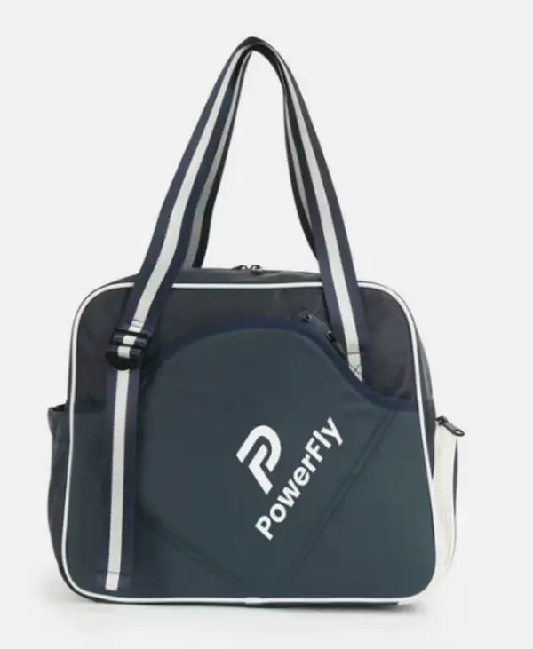 PowerFly Pickleball Tote Bag for Women Men with Paddle Cover and Adjustable Shoulder Strap (Dark Blue)
