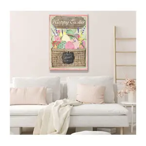 Courtside Market Easter Basket 24x36 Canvas Wall Art