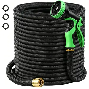 75FT/100FT Expandable Garden Hose – Ultra-Strong, 4-Layer Latex Core, Brass 3/4" Connectors, 10-Pattern Nozzle & Storage Bag – Lightweight, Kink-Reducing, Leak-Resistant SummerVibes,summervibes