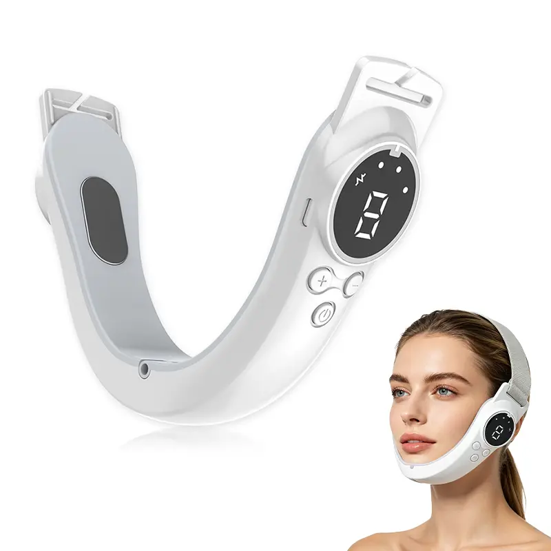 Electric V-shaped facial massager, adjustable smart beauty belt facial massager, skincare, facial lifting tools, facial beauty devices.