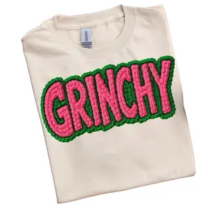 DTF Transfer Full Color - Christmas - Merry - Grinchy - Faux Yarn DTF - Fall - Sweater Season - Ready to Press