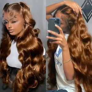 Bling Hair Chocolate Brown Body Wave Transparent 13x6 Lace Front Wigs Human Hair 180 Density 4# 13x4 HD Lace Frontal Wigs Human Hair Brown Glueless Wig For Women Pre Plucked with Natural Hairline