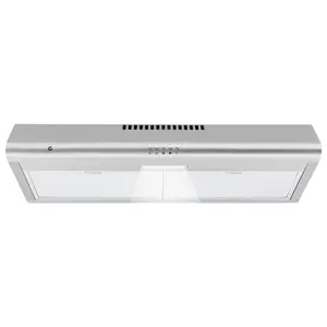 [FLASH SALE] Garvee Range Hood 30 Inch Under Cabinet, Stainless Steel Stove Vent Hood, 200CFM, 3-Speed Exhaust Fan, Button Controls, LED Lights, Reusable Baffle Filters, Silver