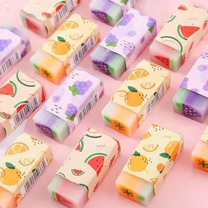 Cute Fruit Erasers Set, Fun Pencil Eraser School Supplies Gift Party Favors, 1/8/16pcs Adorable Fruit Shaped Rubber Erasers, Office Stationery Supplies