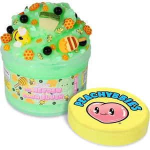 Peachybbies Honeydew Boba Slush Slime, Made in USA Premium, 100% Authentic, 7 oz. ICEE, Scented for Kids, ASMR, Fidget Toys