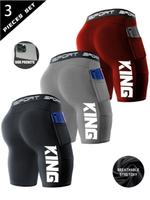 3 Packs - 1 Black + 1 red + 1 Gray