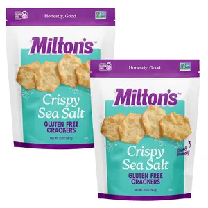 Milton’s Gluten Free Crackers, Crispy Sea Salt  NonGMO Project Verified, Kosher, Certified Gluten Free Snack, 5 Grains In Every Bite  20 Oz, 2