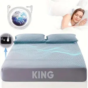 Grounding Sheets King Queen Size, 95% Cotton + 5% Pure Silver Fiber, Grounded Sheet Earth Connected Bedding Fitted Earth Sheets with Grounding Cord