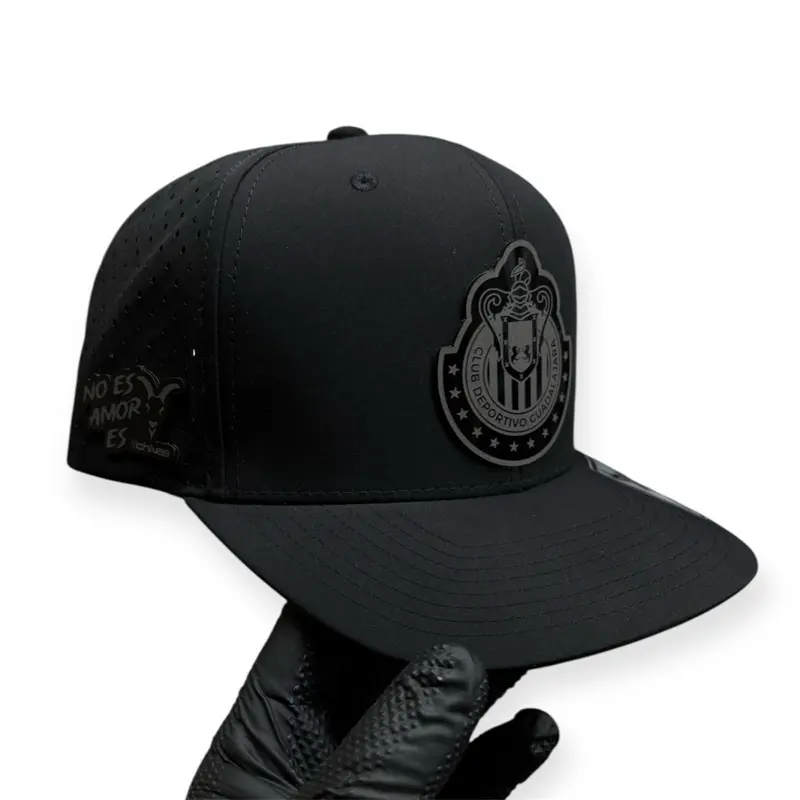 Chivas De Guadalajara Unisex Black Snapback Baseball Cap - Snapback Hats, Soccer Graphic Hats, Soccer Print Fashion Accessory, Red Under Visor, Comfortable Polyester Fit for Casual Use