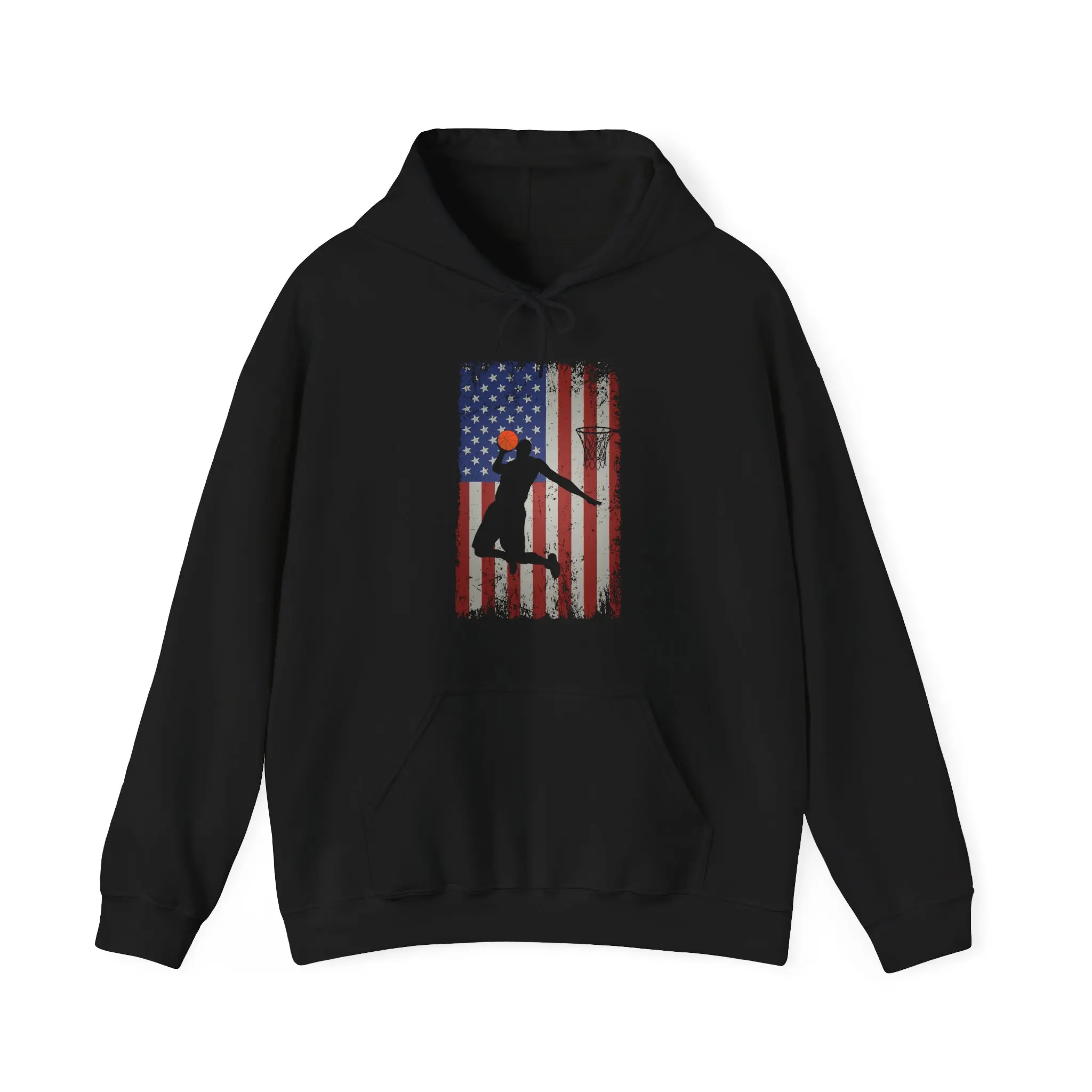American Flag Basketball Sports Player Coach Hoodie, Basketball Fans Women Men Christmas Gifts Basketball Lovers Hoodie