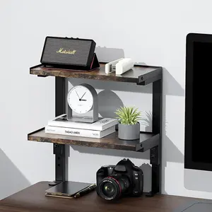 2-Tier Desk Shelf, Expandable Under Desk Storage, Clamp  Desk Shelf, Desktop Accessories for Offices, Study Rooms, and  Rooms ()