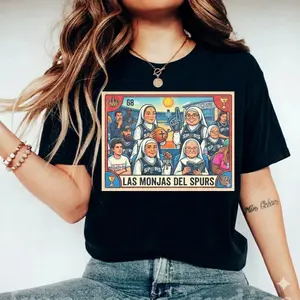 [SALE UP TO 40% ] Las Monjas Del Spurs Shirt, San Antonio Spurs Basketball Graphic Tee, Go Spurs Go Vintage Fan Apparel, Spurs Nun Meme Shirt