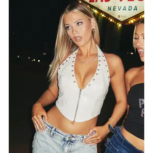 Zip Me Up Halter Corset Top