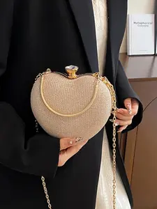 Fashion Handbag for Women, Unique Heart Design Small Bag, Fashionable Patterned Bag, Trendy Crossbody Shoulder Bag for Daily Use