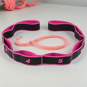 A multi-band yoga stretch band, 8-band elastic band, digital band, Latin dance elastic band, stretching yoga training for shaping and correcting postures men's and women's home fitness exercise dance band elastic stretch band Durable Stretching Band power