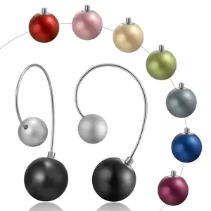 Keermei Colorful Ball Drop Dangle Earrings Set for Women, 6/16 Pcs DIY Replaceable Beads, Lightweight Titanium Ear Hooks, Hypoallergenic and Colorfast, Suitable for Jewelry Gifts