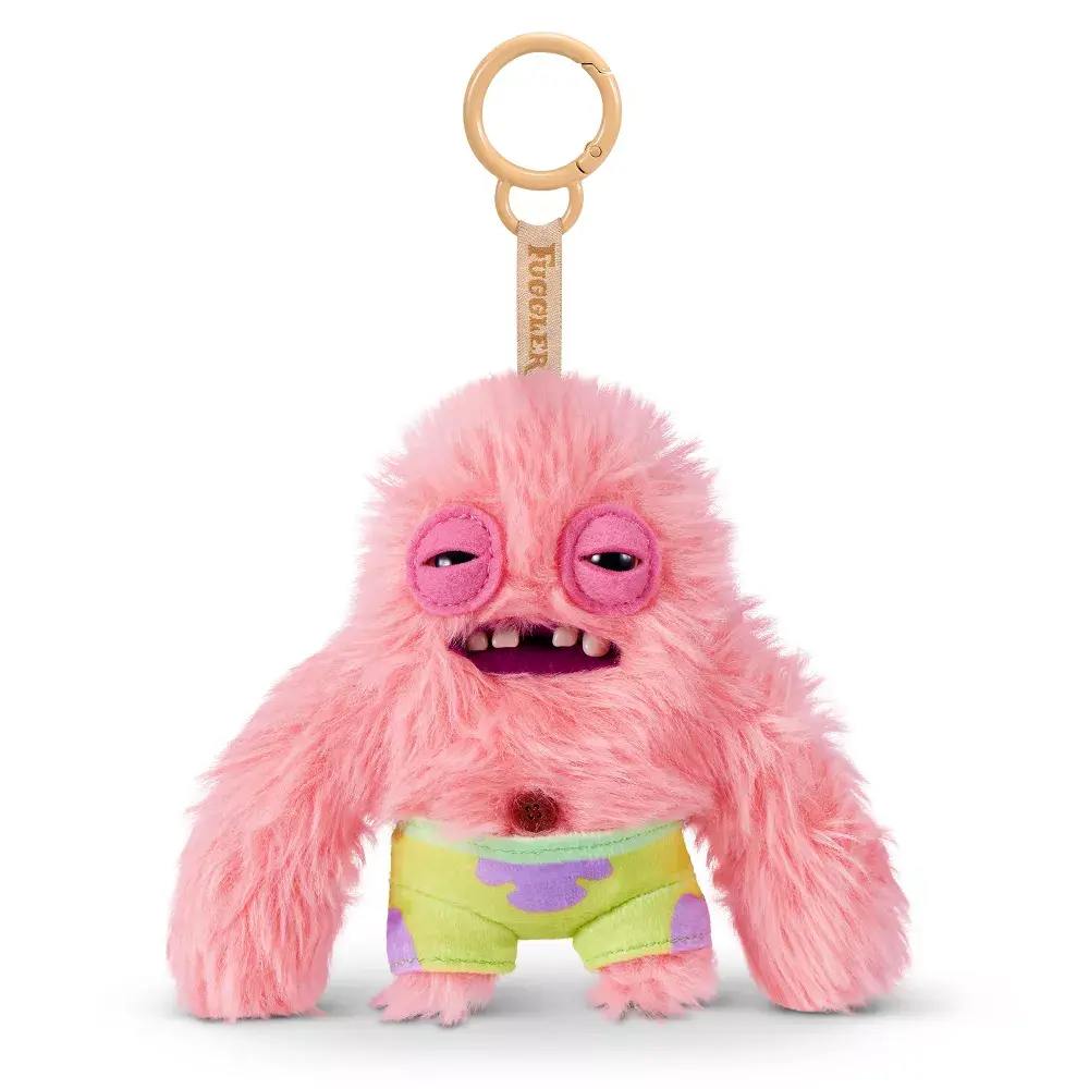 Fuggler SpongeBob 5-Inch Plush Keyring by ZURU, Funny Ugly Monster Bag Clip-on Stuffed Animal Patric