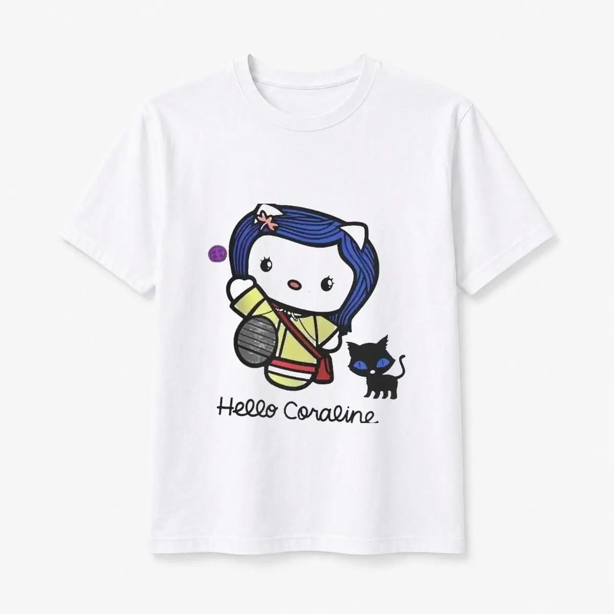 100% Cotton Men's Greeting Coraline TShirt Couple Sweatshirt and Hello Valentines Day Hoodie
