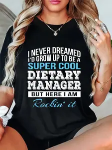 100% Cotton Funny Dietary Manager Tshirt Gift T-Shirt